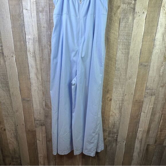 OOTD Rocks XL Light Blue Capri Wide Leg Sleeveless Jumpsuit Adjustable S… - Picture 7 of 14